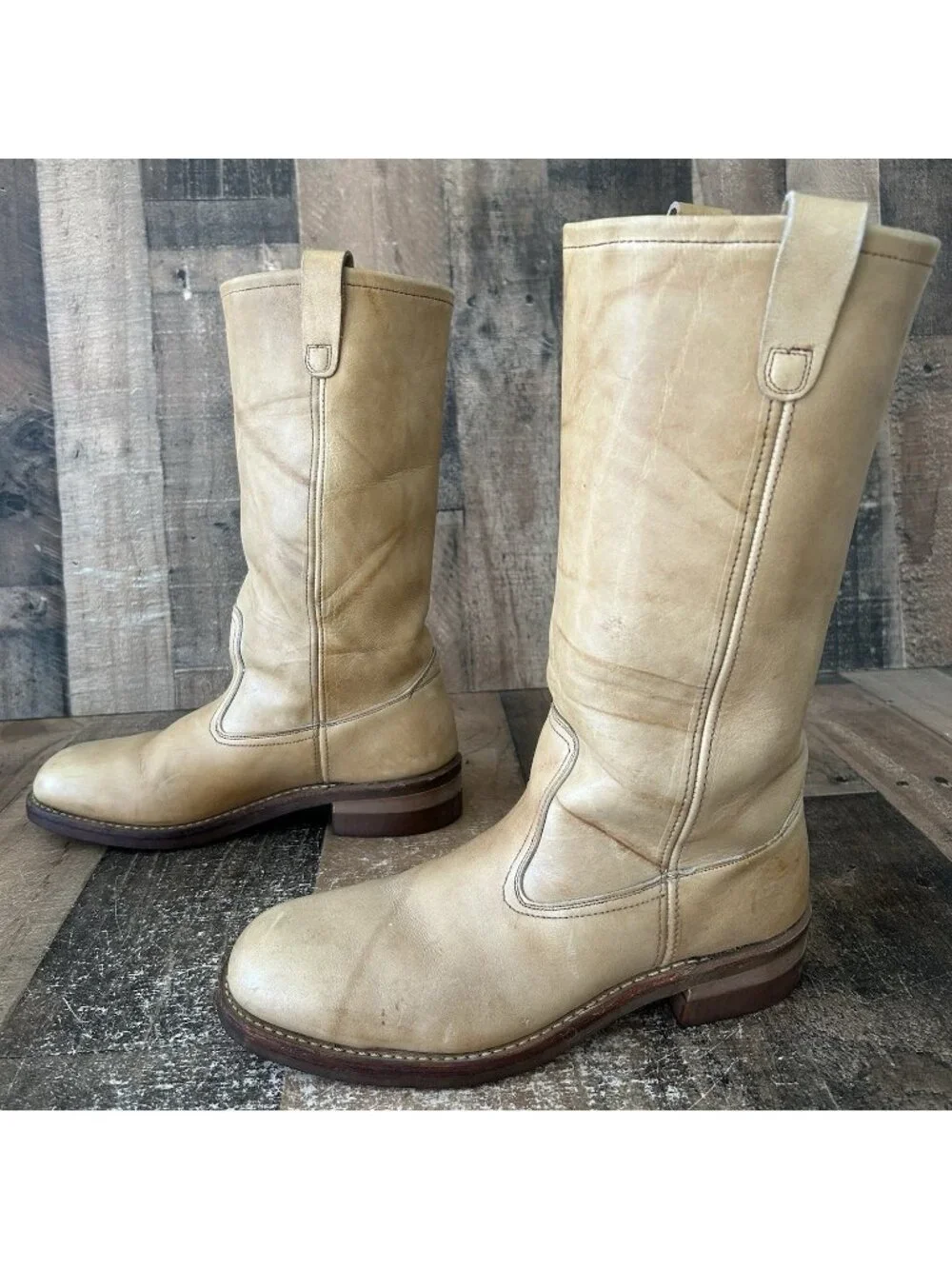 Hytest Vintage Campus Banana Safety Toe Boots Mens 8 D